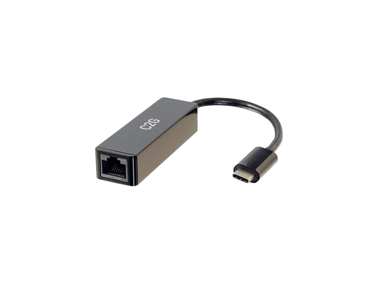 C2G USB Adapter, Gigabit Ethernet Network Adapter, Black, Cables to Go 29826