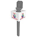 Customizable Microphone Flag Compatible with DJI RODE Mic Handle Personalization Microphone Logo Box for DJI Mic Stand (White)