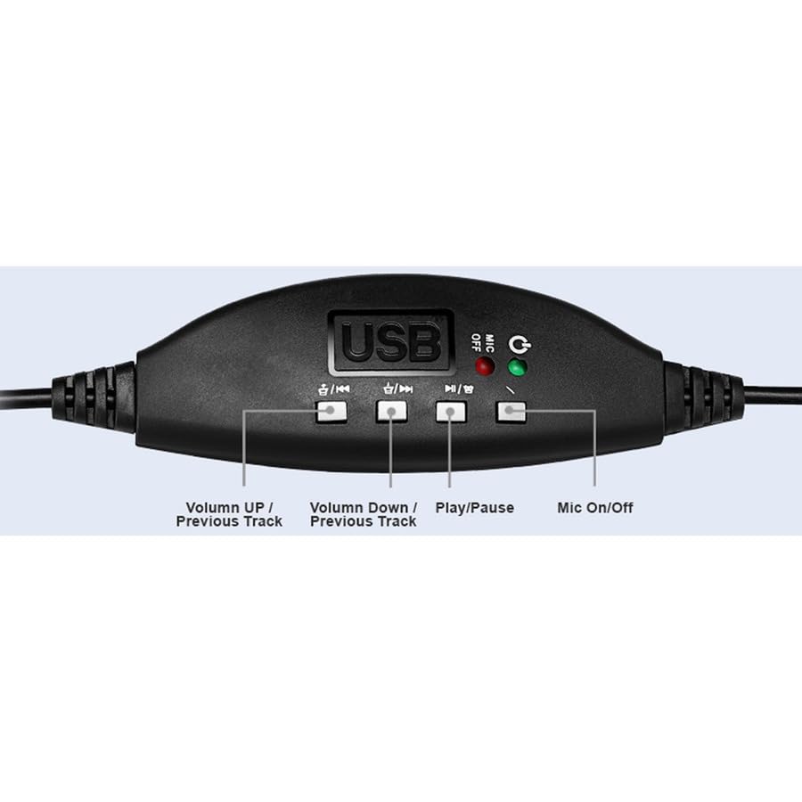 Adesso Xtream P1 Single-Sided USB Wired Headset, Black