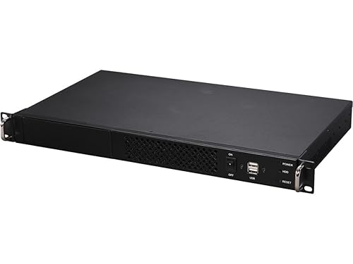 212 Main 5.25 in. 1.0 mm SECC 1U Rackmount Server Case Flex ATX Single 1 External Drive Bays - OEM Black