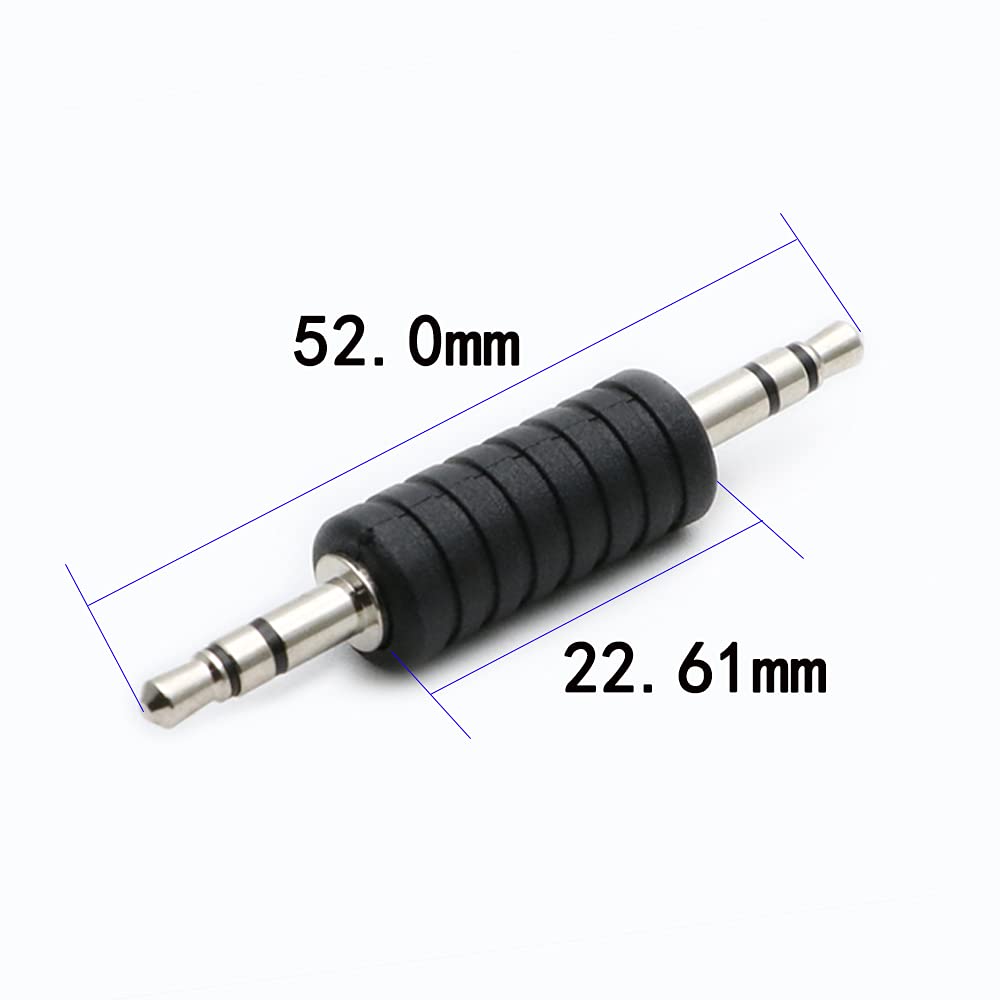 rgzhihuifz 3-Pack 3.5mm Jack to 3.5mm Audio Male Adapter Connectors