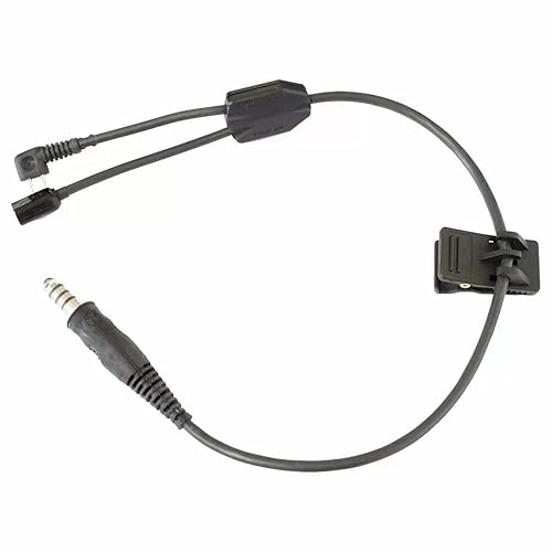 ArmorMason Y-Cable Boom Harness Assembly, Compatible with Peltor Comtac