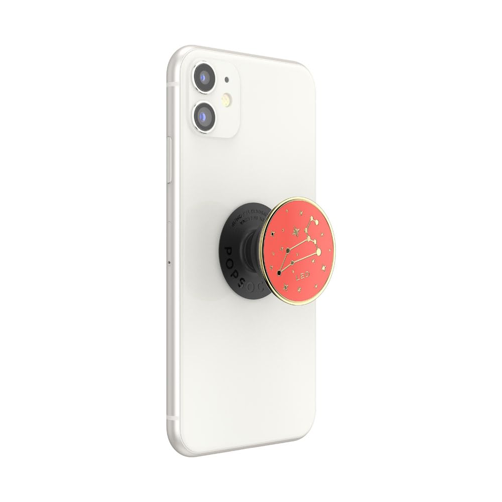 PopSockets Phone Grip with Expanding Kickstand, Adhesive Grip, Enamel - Zodiac Leo
