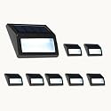 Follateas Solar Lights Outdoor, Waterproof Solar Powered Deck Step Lights for Patio Garden Backyard Garage Driveway Pathway Outside Wall Lighting