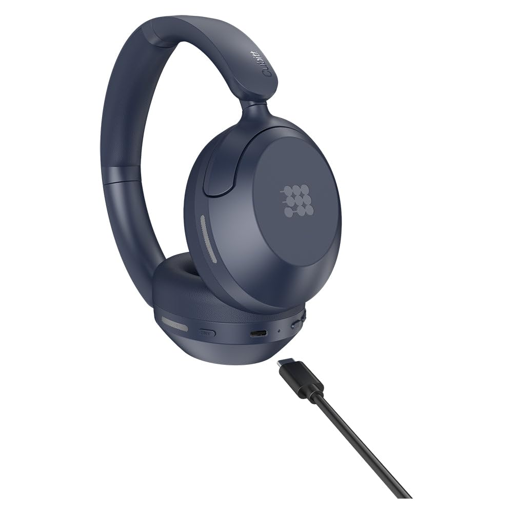 Cubitt Power Headphones with Hybrid ANC | Bluetooth 5.4 Over-Ear Headphones with 60H Playtime, 4 Mics, Auto-Pause, Transparency Mode, Low Latency…