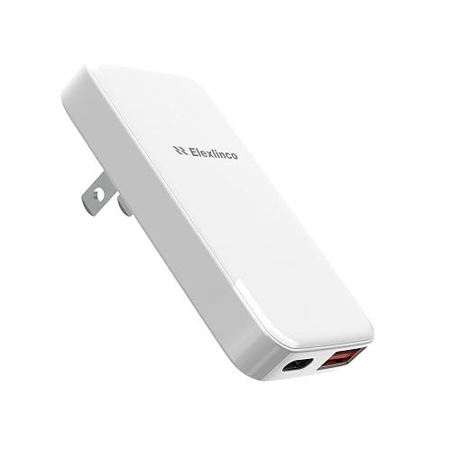 USB Wall Charger, USB C Fast Charger, Elexlinco Dual USB Wall Charger with Apple 20W Charge and QC 3.0 18W USB-A,USB C Wall Adapter for Apple 14 13 12