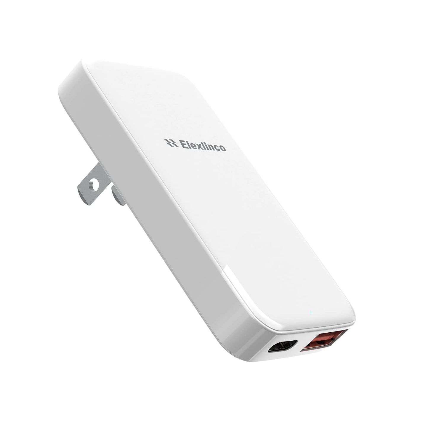 USB Wall Charger, USB C Fast Charger, Elexlinco Dual USB Wall Charger with Apple 20W Charge and QC 3.0 18W USB-A,USB C Wall Adapter for Apple 14 13 12