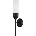 Capital Lighting 652411MB Devon Modern Contemporary Minimalistic Soft White Glass Cylinder Wall Sconce Light, 1-Light 100 Watt, 20" H x 5" W, Matte