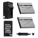 LI-50B Battery 2-Pack Bundle with Rapid Travel Charger for Select Olympus Cameras Including Stylus Tough 6000, Stylus Tough 6020, Stylus Tough 8000