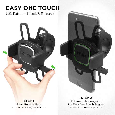 iOttie Easy One Touch 4 Bike Phone Mount Holder Bicycle Handlebar Cradle Quick-Release Lock, Secure Phone Holder for iPhone 17 16 15 Samsung Google