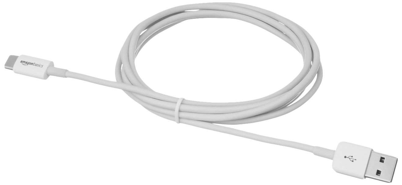 Amazon Basics USB-C to USB-A 2.0 Fast Charger Cable, 480Mbps Speed, USB-IF Certified, for Apple iPhone 16/15, iPad, Samsung Galaxy, Tablets, Laptops