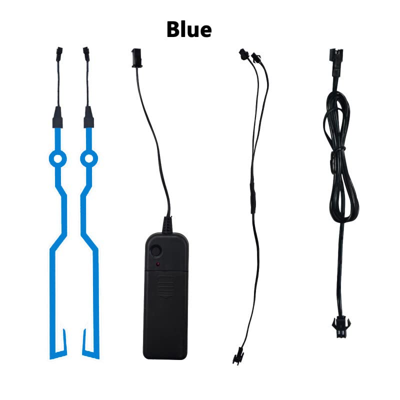 You Glow Girl Helmet EL Light Bar, LED Sticker Light Night Riding Signal for Motorcycle Bike Helmet (Blue)