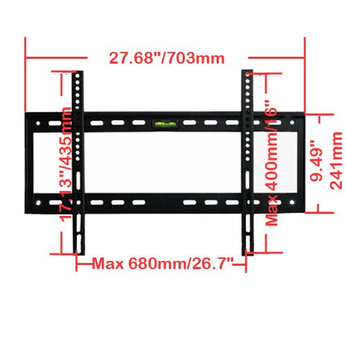 VideoSecu Low Profile Ultra Thin Flat Panel Screen TV Wall Mount Bracket for 32 37 42 46 50 55 60 65 70 75 Inch Display W46