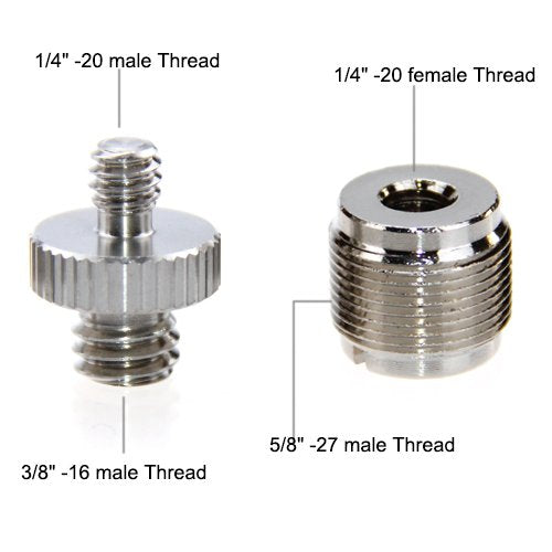 CAMVATE Convert Screw Adapter,1/4"-20 & 3/8"-16 and 5/8-27 - 1204