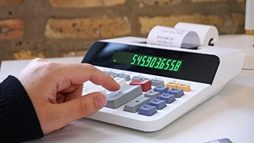 Sharp 12-Digit Printing Calculator with Extra Large 10-Digit Option, 8.0 LPS Thermal Printer, No Ink Required, Full-Sized Keyboard, Easy Paper Load
