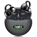 ABCDONG Wireless Earbuds Open Ear Clip On Headphones with LED Digital Display Charging Case Touch Control Bluetooth 5.4 Air Conduction Sport…