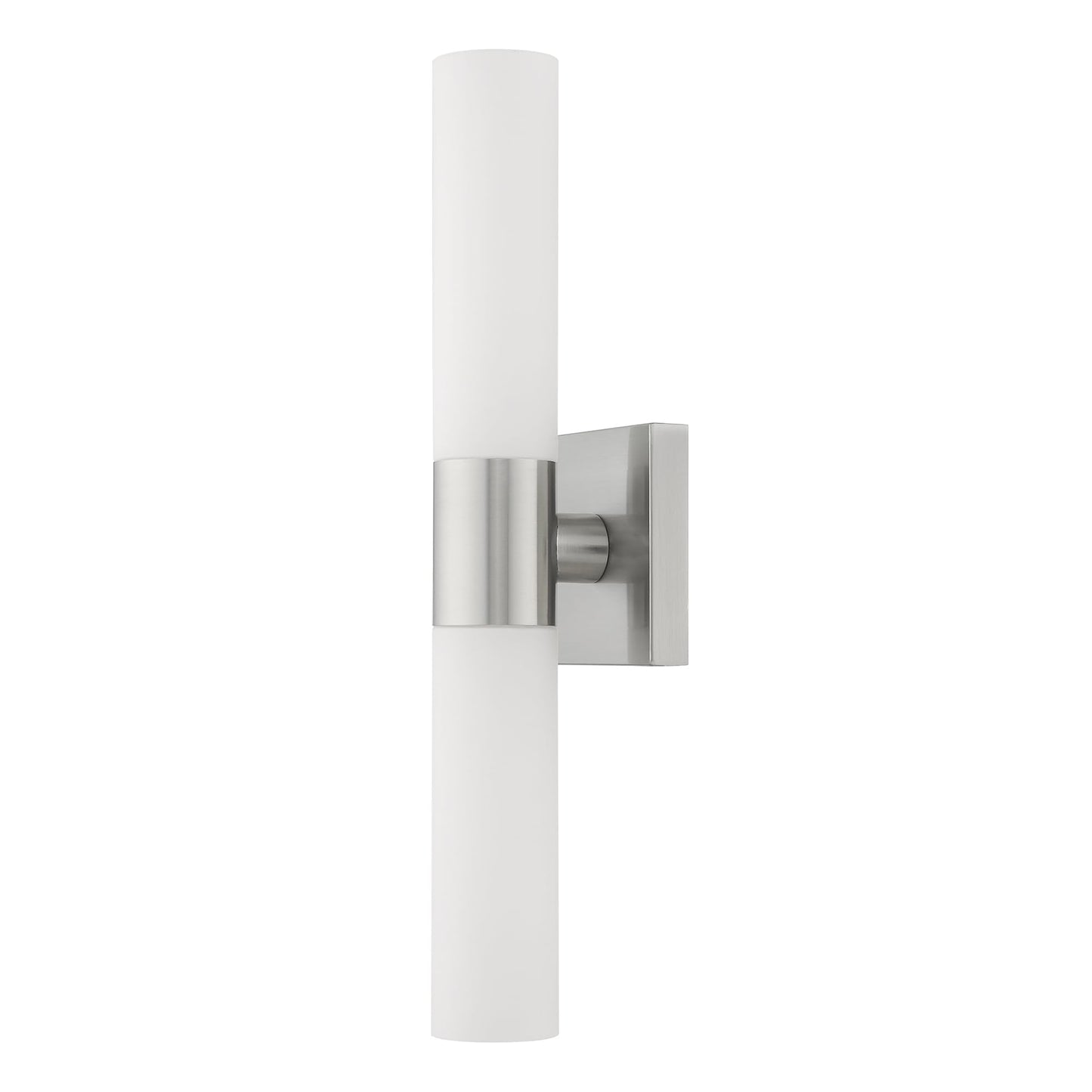 Livex Lighting 10102-91 Aero 2-Light Bath Light, Brushed Nickel, 4.5''Hx18''W
