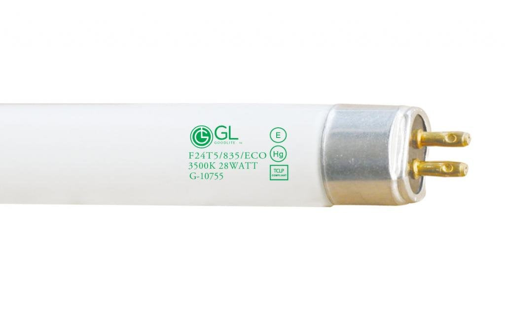 Goodlite G-10755 Straight 24-watt Mini Bi Pin Base 3500K T5 Linear Fluorescent Lamp