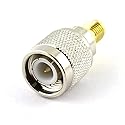 DGZZI 2-Pack TNC Male to RP SMA Female RF Coaxial Adapter TNC to SMA Coax Jack Connector