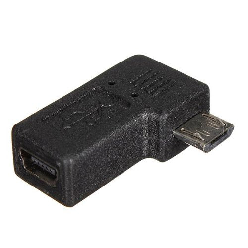 Tekit USB2.0 5P Micro Male to Mini USB Female Right Angle Elbow Plug Power Adapter Travel Plug Adapter. Female Socket Mini-USB to 90 Degree Angle…