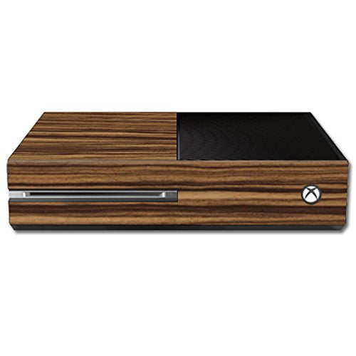 MightySkins Skin Compatible with Microsoft Xbox One - Dark Zebra Wood | Protective, Durable, and Unique Vinyl Decal wrap Cover | Easy to Apply
