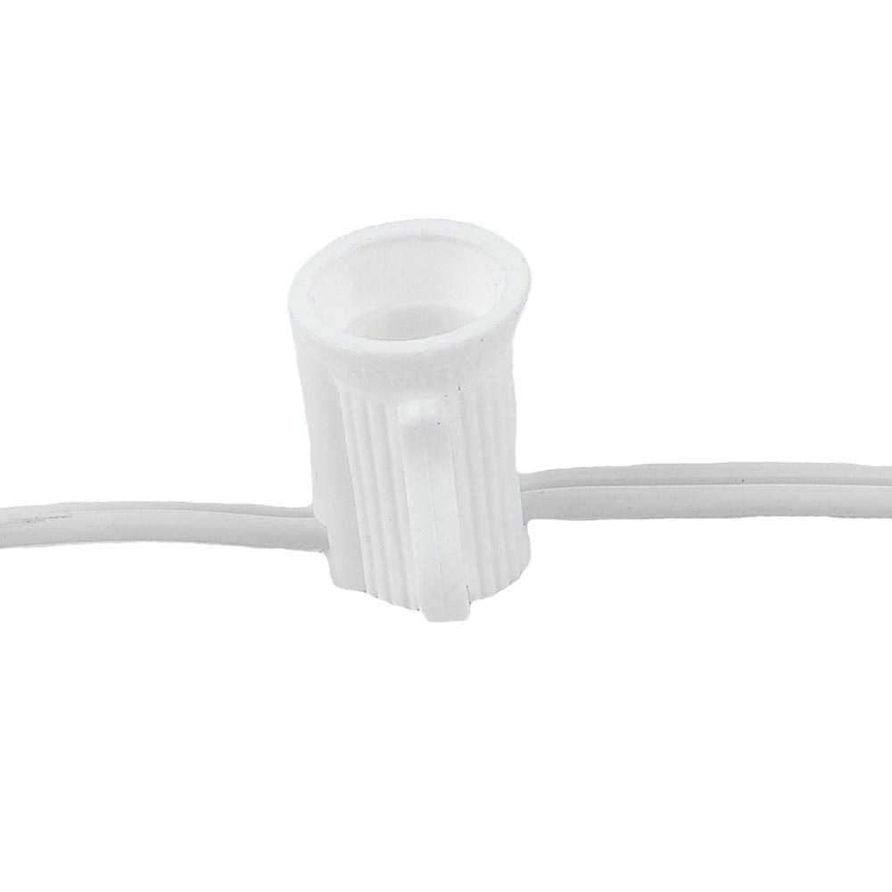 Novelty Lights 25 Foot C7 LED Christmas & Patio String Lights, White Wire