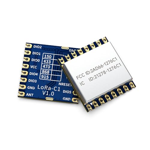 Lubeby Smart LoRa sx1276 Networking Transceivers, Compatible with RFM95W LoRa RF Chip Module LoRa1276-C1 915 Mhz x 2 PCS