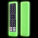 LEFXMOPHY ERF3J80H Case for Hisense ERF3G80H ERF3F80H Remote Cover 4K UHD Android Smart TV Remote Shockproof Silicone Sleeve with Lanyard Glow Green