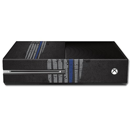 MightySkins Skin Compatible with Microsoft Xbox One - Thin Blue Line | Protective, Durable, and Unique Vinyl Decal wrap Cover | Easy to Apply, Remove