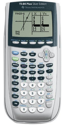 Texas Instruments TI-84 Plus Silver Edition Graphing Calculator - Handles Calculus and Engineering - USB Technology - 21 Apps