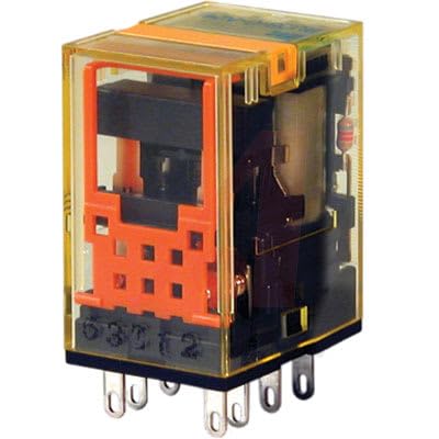 Idec RU2S-CD-D24, Relay, E-Mech, Gen Purp, DPDT, Cur-Rtg 10A, Coil 24DC, Vol-Rtg 250/30AC/DC