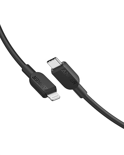 Anker USB C to Lightning Cable(3FT,Black), MFi Certified for iPhone 14 Series, and More(Charger Not Included)