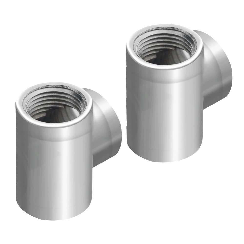 BXQINLENX Silver Chrome G 1/4" Threaded 3 Way Fitting for Computer Water Cooling System(4 PCS)