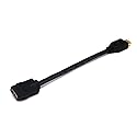 Monoprice 8inch 28AWG High Speed Male to Female HDMI® Port Saver - Black