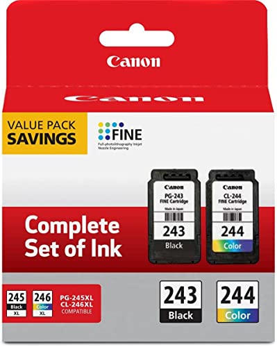 Canon PG-243/CL-244 Black and Color Ink Cartridge Value Pack for Select PIX