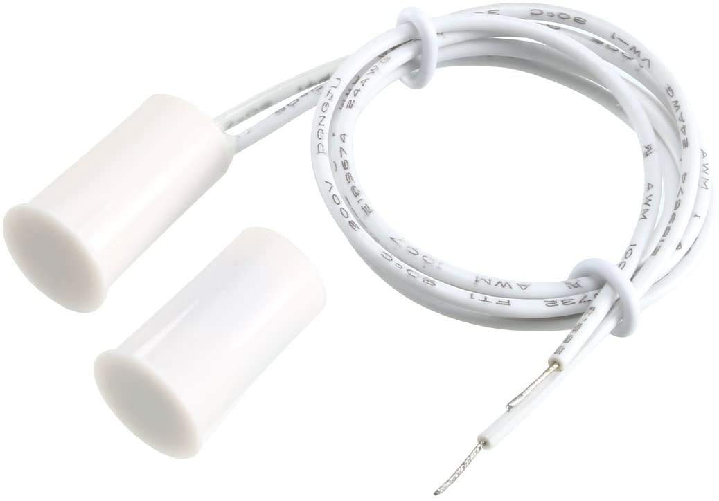PEN RC-33 NC Recessed Wired Security Window Door Contact Sensor Alarm Magnetic Reed Switch White - (6 Sets)