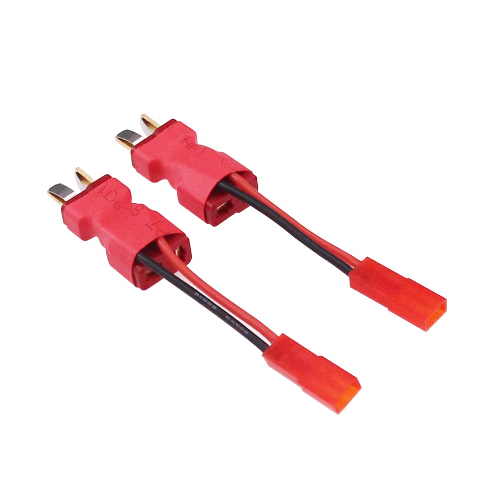 BDHI 3pcs T-Plug Style Male to Female Connector with in-line JST Female 20awg 5cm Cable Parallel Power Adapter for Camera Gimbal(B177-3)