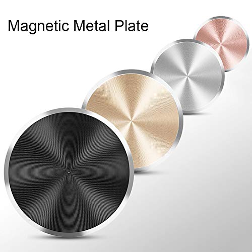 VizGiz 4 Pack Phone Backing Metal Plates Replacement Self-Adhesive Car Phone Holder Mount Iron Disc Plate for iPhone Case Backing Magnetic Phone