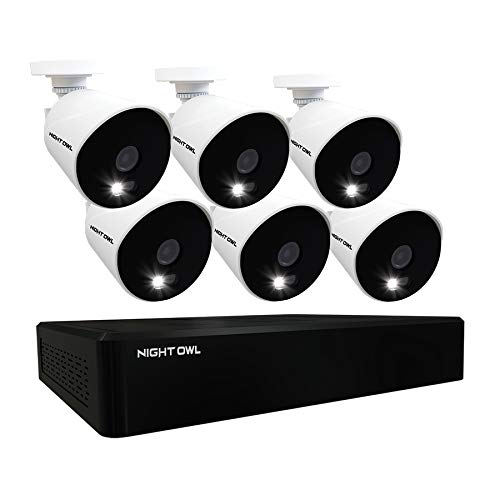 Night Owl CCTV Video Home Security Camera System with 6 Wired 1080p HD Indoor/Outdoor Cameras with Night Vision (Expandable up to a Total of 16 Wired