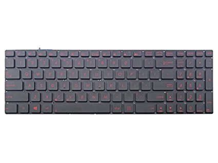 New Laptop Keyboard (Without Frame with Backlit) Replacement for ASUS N550 N550J N550JA N550JK N550JV N550LF N750 N750J N750JK N750JV Series Q550