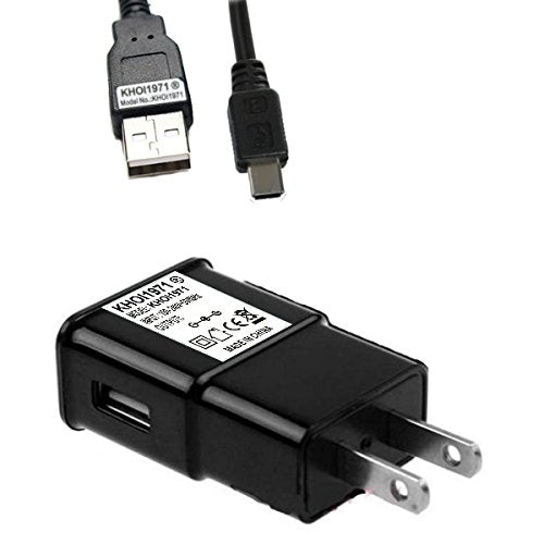 KHOI1971 Wall Charger Ac Power Adapter Cord + USB Cable Compatible with Fuji Finepix T350 T400 T410 JX520 JX580 J40 JX500 Camera