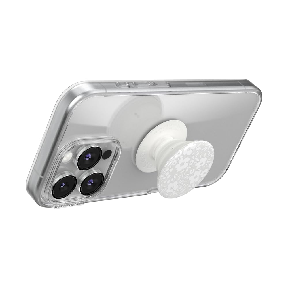 PopSockets Adhesive Phone Grip, Holder, Phone Stand, Flower - Blanc Fresh