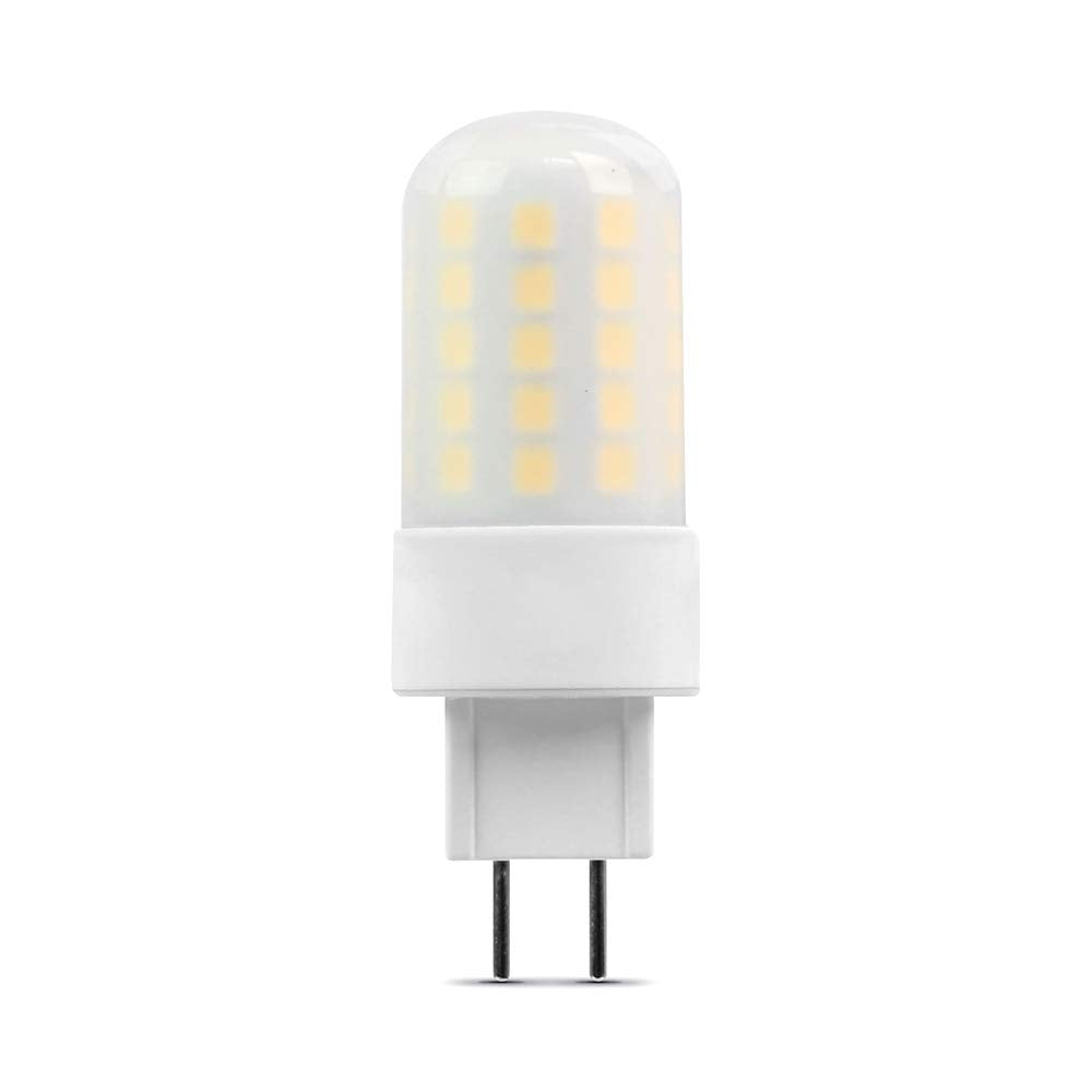 Feit Electric 50-Watt Equivalent, T4 LED Light Bulb, GY6.35 Bi-Pin Base, Dimmable, 3000k Warm White,120V for Chandeliers and Décor Light Fixtures