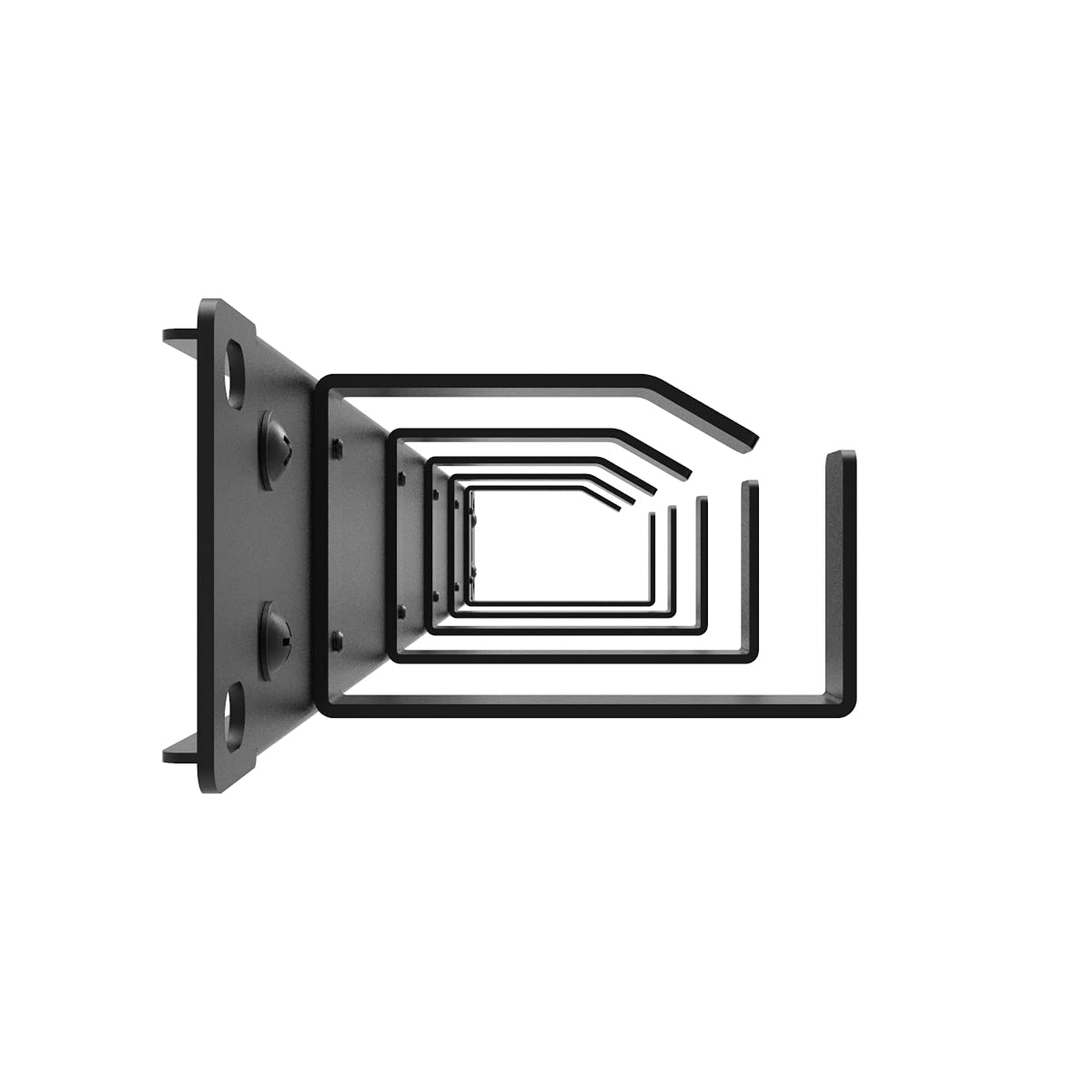 Jingchengmei 19-Inch 1U Metal Horizontal Rackmount Cable Manager with 5 D-Rings (1UCM5R440, Black)