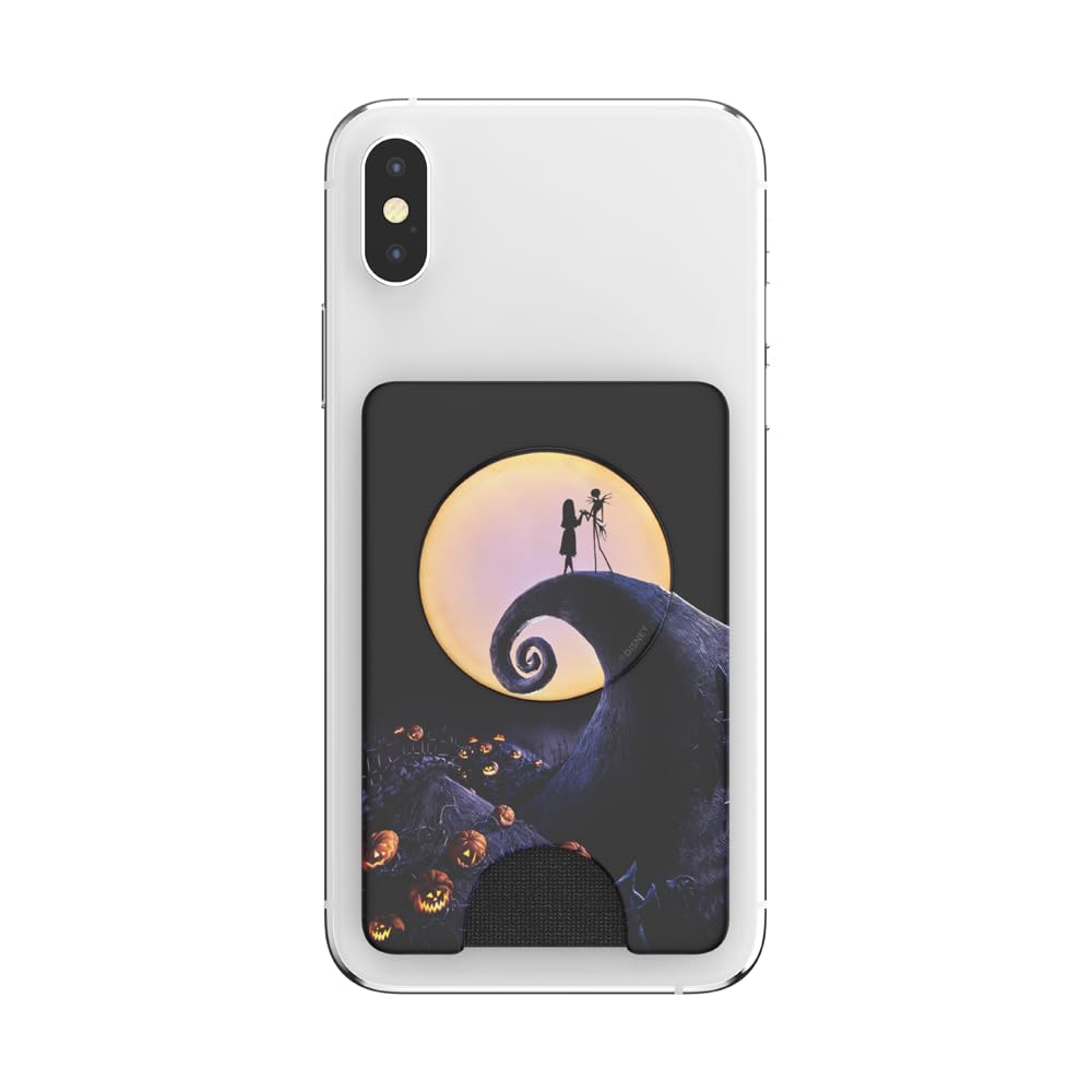 PopSockets Adhesive Phone Wallet and Card Holder with Grip, Disney - Nightmare Before Xmas Classic
