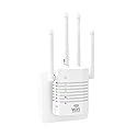 1-Tap Setup WiFi Extender, Dual Band 5GHz/2.4GHz WiFi Signal Booster, 12880 Sq.Ft WiFi Range Extender, 105 Devices Supported, Ethernet Port & High