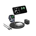 Anker MagSafe Charger Stand Compatible, iPhone 17 MagGo 3 in 1 Wireless Charging Station,Qi2 Certified 15W Wireless Charger, Desk Accessory