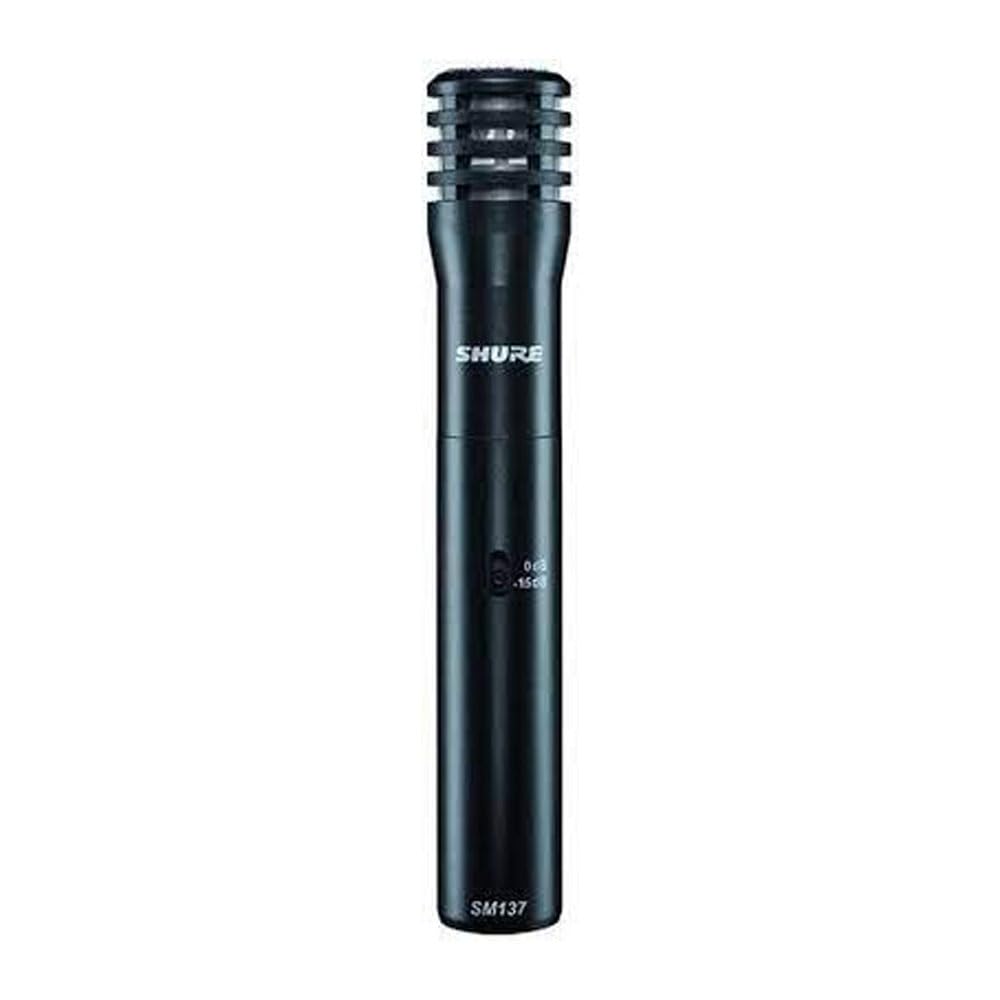 Shure SM137 Cardioid Condenser Microphone, Ultra-thin Diaphragm, Class-A Preamplifier, 15dB Pad, Low Self-Noise, XLR Connectivity, 20-Inch Microphone