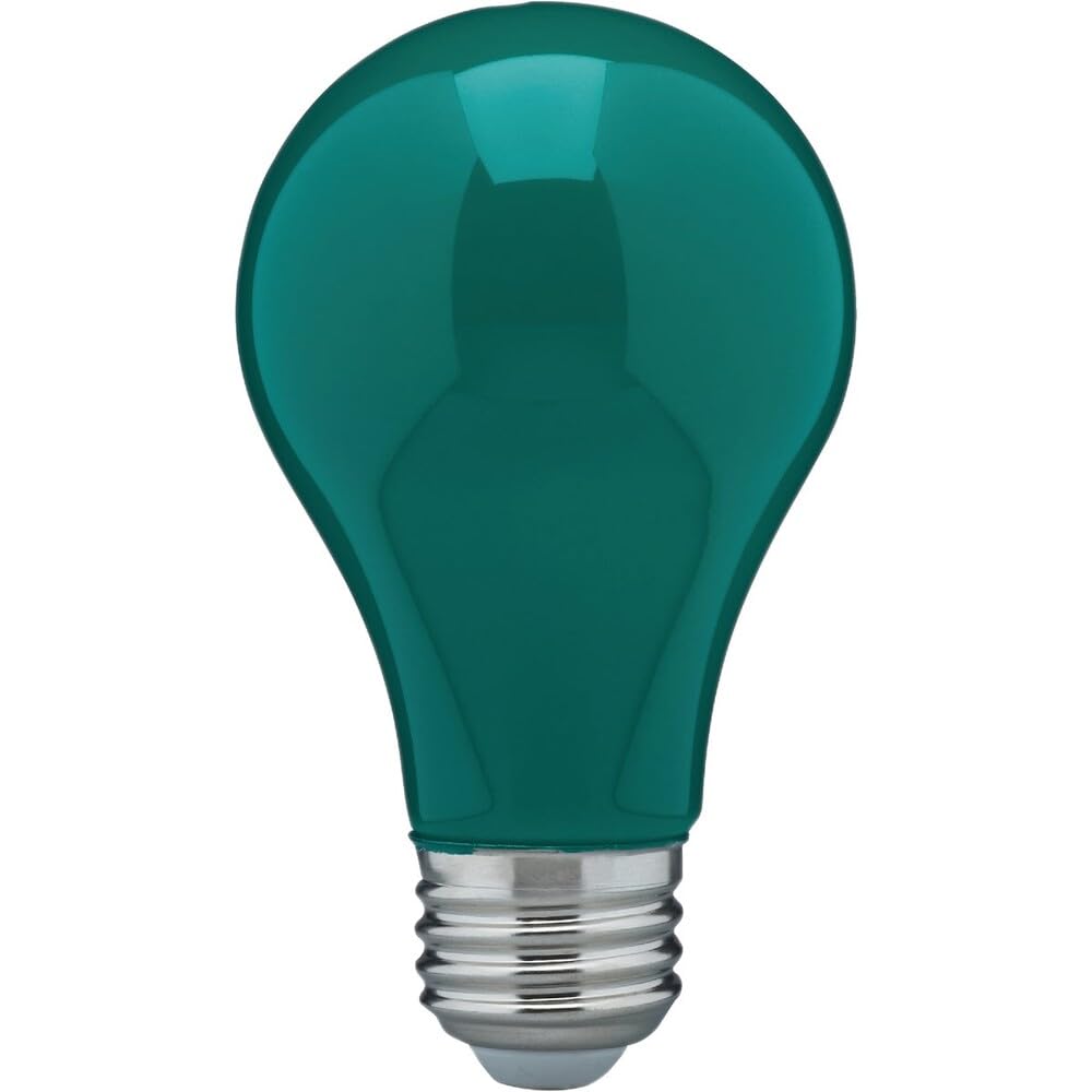 Satco Nuvo 60W Equivalent Green A19 Medium LED Party Light Bulb - 1 Each