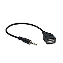 Lzzvibo Car AUX Audio Cable 3.5mm to USB Card Reader, OTG Audio Cable for Mobile Phones, USB Drives, and Car Use